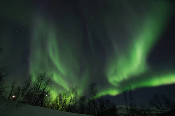 Nordlichter in der Nähe von lyfjord, Norwegen — Stockfoto