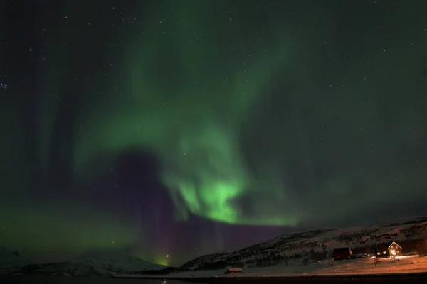 Northern Lights in Lyfjord, Norway — Stock Photo, Image