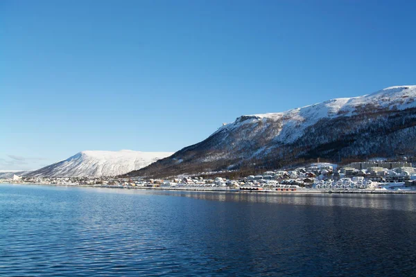 Зима в Тромсое, Норвегия — стоковое фото
