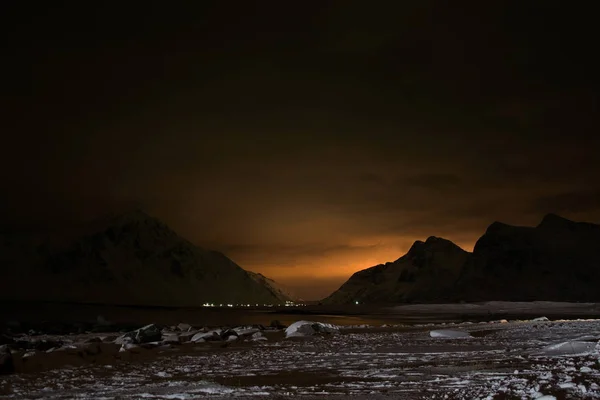挪威冬季星空 — 图库照片