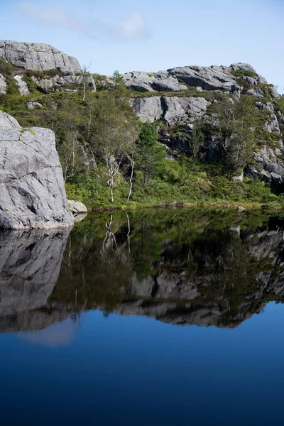 Strada per il Preikestolen, Rogaland, Norvegia — Foto Stock