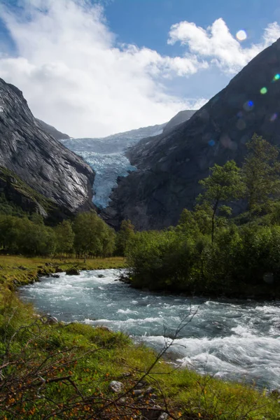 Briksdalsbreen, Sogn og Fjordane, Norway — Stock Photo, Image