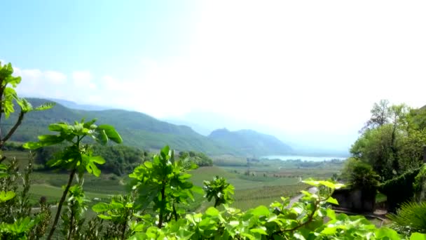 Panoramatické Jezero Italsky Lago Caldaro Jezero Obci Panoramatické Regionu Jižní — Stock video