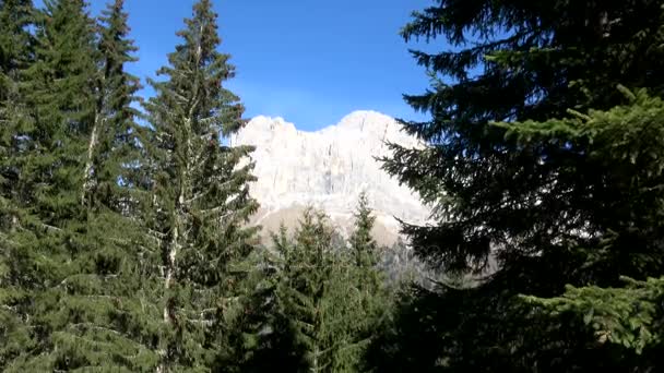 Fractie Van Rosengarten Italiaanse Rosengarten Een Bergmassief Dolomieten Van Noord — Stockvideo