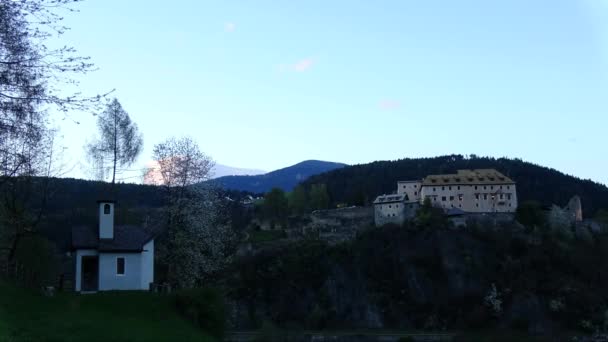 Palace Sonnenburg Antiguo Castillo Lorenzen Trentino Alto Adigio Italia — Vídeos de Stock
