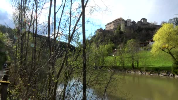 Saray Sonnenburg Lorenzen Trentino Alto Adige Talya Eski Bir Kale — Stok video