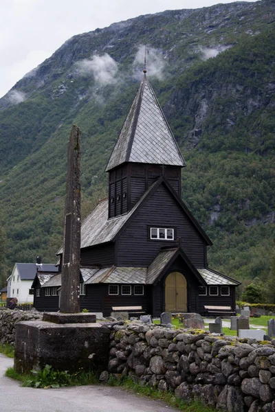 Roldal Stave Church, Sogn og Fjordane, Norway — Stok fotoğraf