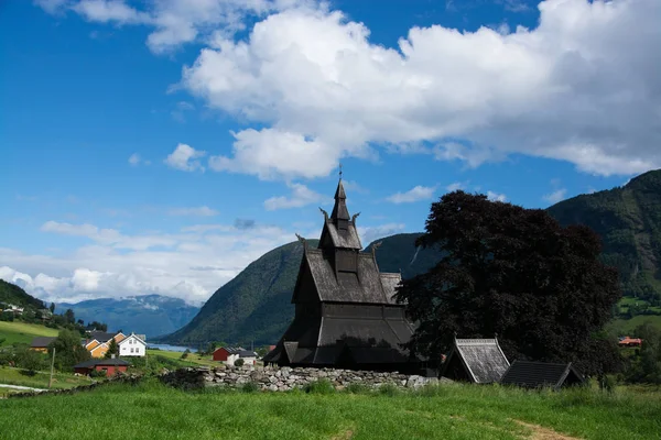 Hopperstad Stave Church, Sogn og Fjordane, Norway — стокове фото
