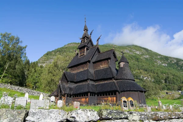 Borgund Stave Church, Sogn og Fjordane, Norway — 图库照片