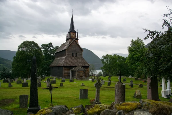 Kaupanger Stave Church, Sogn og Fjordane, Norway — 图库照片