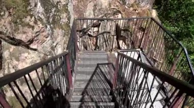 Harika bir doğal gözlük Rastenbach muhteşemdir, göl Kalterer, South Tyrol, İtalya,.