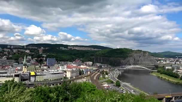 Usti Nad Labem Formerly Known Its German Name Aussig Town — Stock Video