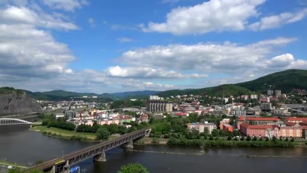 Usti Nad Labem Formerly Known Its German Name Aussig Town — Stock Video