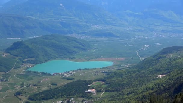 Panoramique Bozen Kaltern Lac Kaltern Tyrol Sud Italie — Video