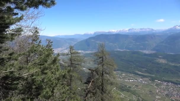 Posun Bozen Přes Panoramatické Panoramatické Jezero Jižní Tyrolsko Itálie — Stock video