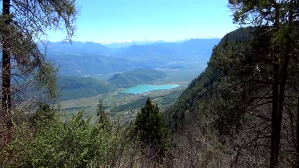 Lake Kaltern Italian Lago Caldaro Lake Municipality Kaltern South Tyrol — Stock Video