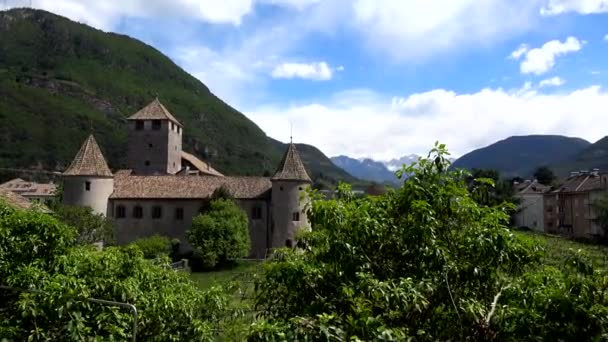 Maretsch Castle Olasz Castel Mareccio Egy Kastély Található Történelmi Központ — Stock videók