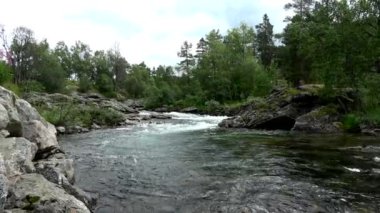 Nehir Rauma şehrin Bjorli Oppland, Norveç.