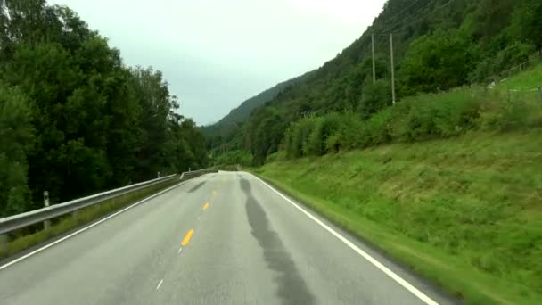 Conduzca Agosto Por Carretera Rural Rv64 Entre Andalsnes Afarnes Noruega — Vídeo de stock