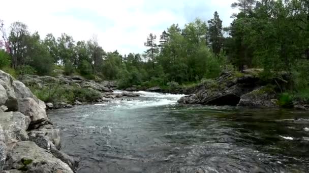 Río Rauma Cerca Ciudad Bjorli Oppland Noruega — Vídeo de stock