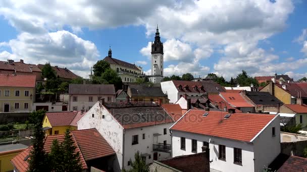 チェコ共和国の北の部分ではエルベ川と Ohre 川の合流点に町の Leitmeritz Litomerice ドイツ語 — ストック動画