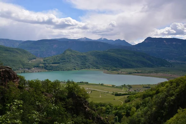 Danau Kaltern Lago Caldaro Adalah Sebuah Danau Kota Kaltern Tirol — Stok Foto