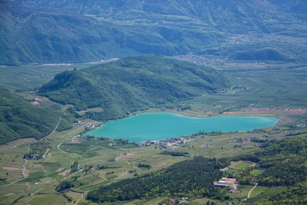 Danau Kaltern Lago Caldaro Adalah Sebuah Danau Kota Kaltern Tirol — Stok Foto