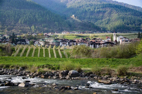 Caldes Adalah Komune Trentino Italia Utara — Stok Foto