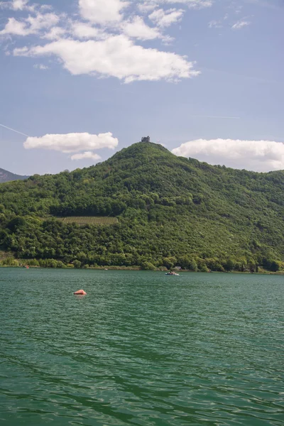 Lac Kaltern Est Lac Tyrol Sud Situé Dans Commune Italienne — Photo