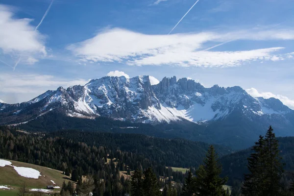 Grupa Rosengarten Włoski Catinaccio Masyw Dolomitach Północnych Włoszech — Zdjęcie stockowe