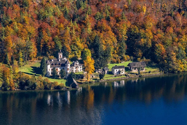 Hallstatt Adalah Sebuah Desa Kecil Distrik Gmunden Negara Bagian Austria — Stok Foto
