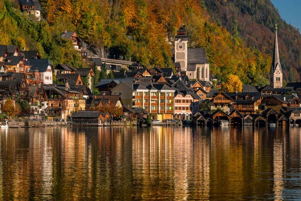 Hallstatt Small Village District Gmunden Austrian State Upper Austria — Stock Photo, Image