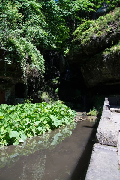 Cachoeira Lichtenhain, Saxônia, Alemanha — Fotografia de Stock