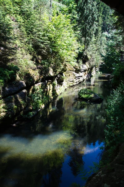 卡姆尼茨峡谷, 波希米亚, 捷克共和国 — 图库照片
