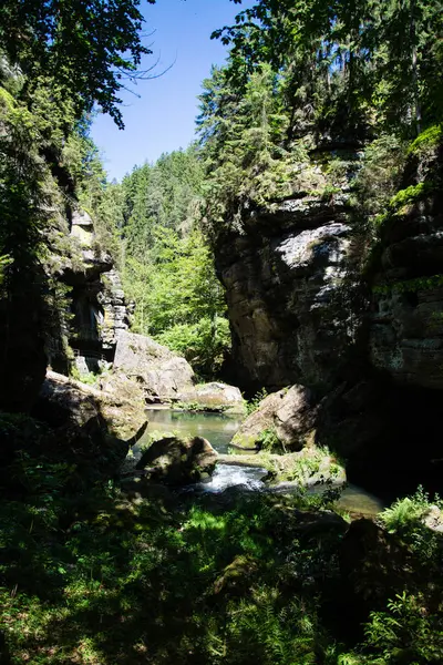 Kamnitzschlucht, Böhmen, Tschechische Republik — Stockfoto