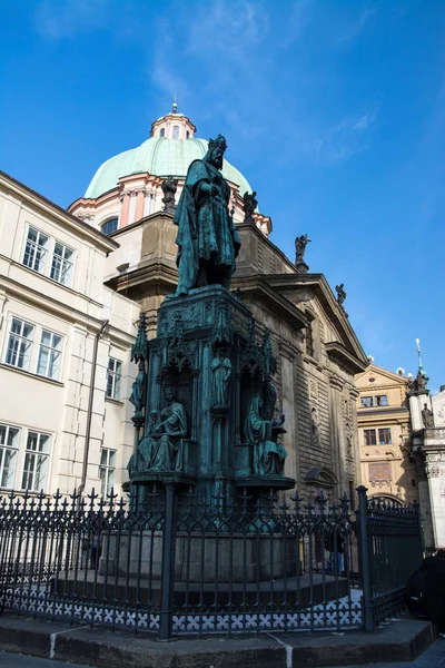 Crusaders Square, Prague, Czech Republic — Stockfoto