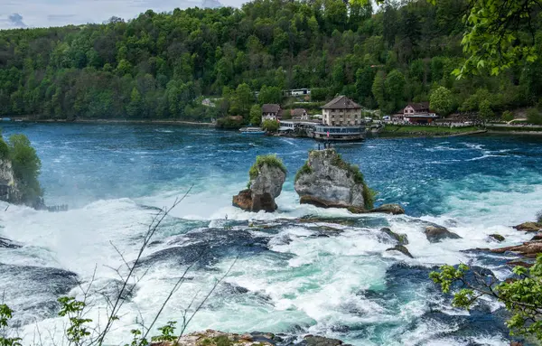 Air terjun Rhine dari Schaffhausen, Swiss — Stok Foto