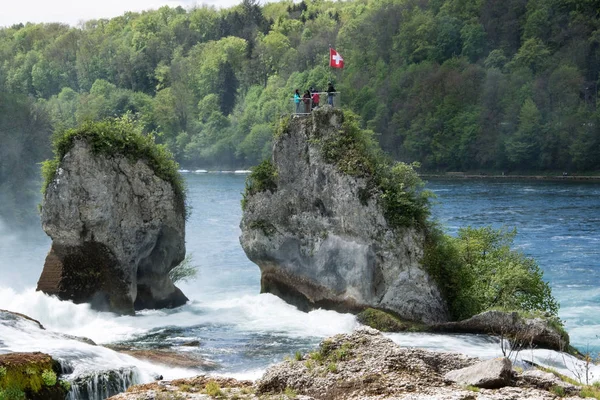 Air terjun Rhine dari Schaffhausen, Swiss — Stok Foto