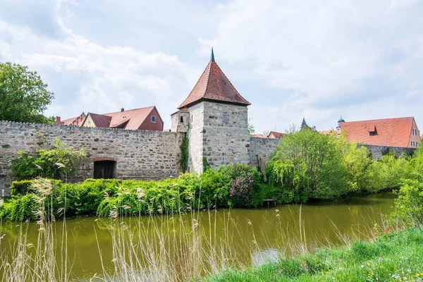 City Wall, Dinkelsbuehl, Duitsland — Stockfoto