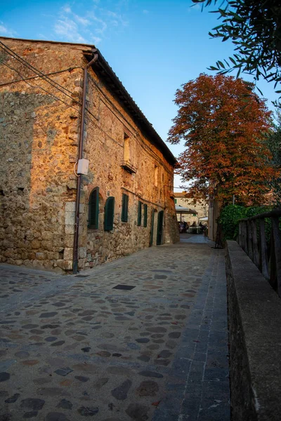 Monteriggioni, Toszkána, Olaszország — Stock Fotó