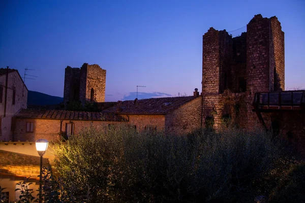 Monteriggioni, Toszkána, Olaszország — Stock Fotó