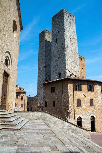 San Gimignano Uma Pequena Cidade Medieval Província Siena Toscana Itália — Fotografia de Stock