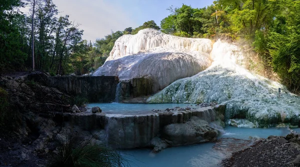 Bagni San Filippo is an area in the Province of Siena, Italy, not far from Monte Amiata. It is a small hot spring which form white concretions and waterfalls.