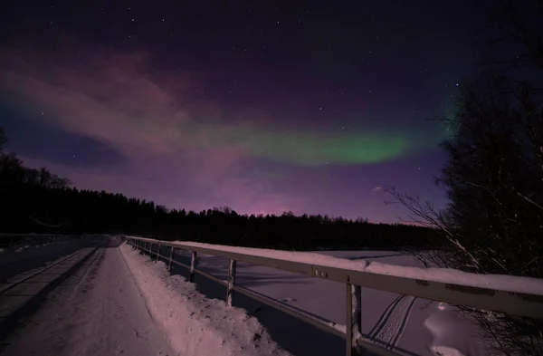 Una Aurora Boreal Veces Conocida Como Luces Polares Auroras Boreales —  Fotos de Stock