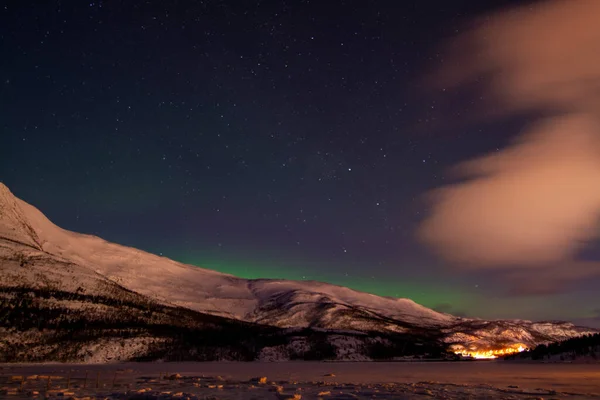 Kutup Işıkları Kuzey Işıkları Olarak Adlandırılan Aurora Borealis Dünya Nın — Stok fotoğraf