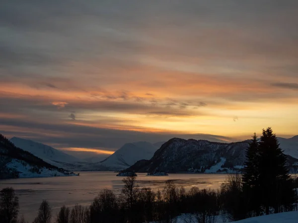 Тромс Финнмарк Округ Севере Норвегии Образованный Января 2020 Года — стоковое фото