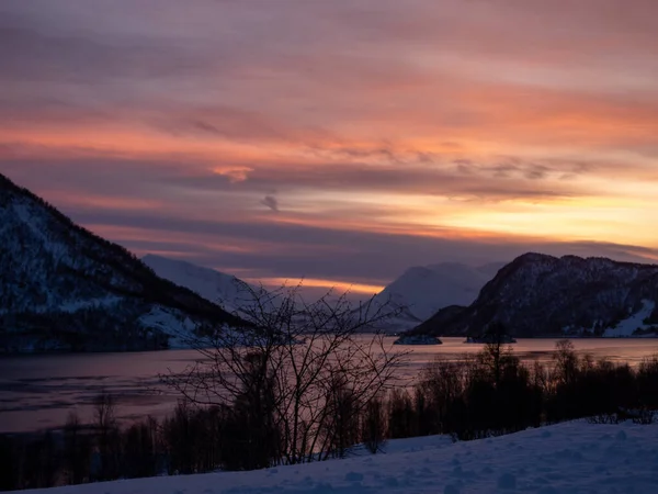 Тромс Финнмарк Округ Севере Норвегии Образованный Января 2020 Года — стоковое фото