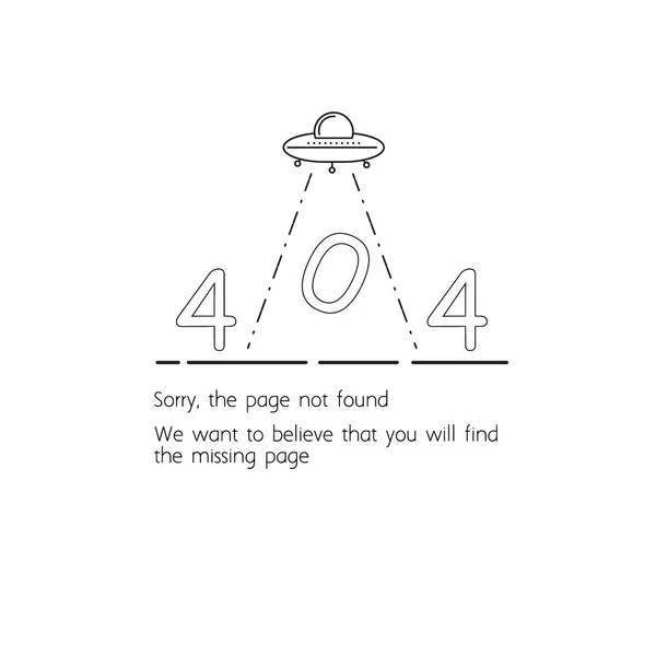 Error 404. Plantilla web — Vector de stock