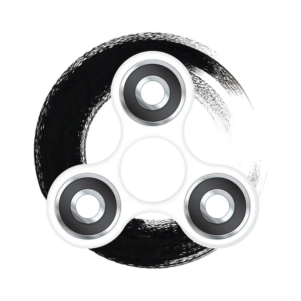 Fidget spinner com preto abstrato texturizado fundo Ilustração De Stock