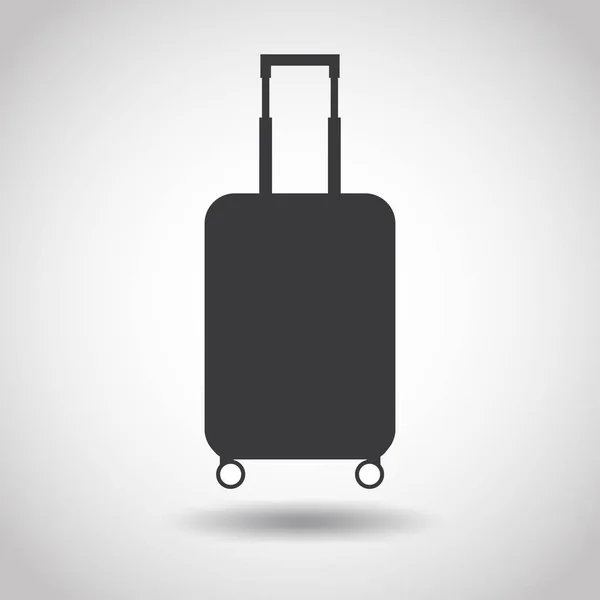 Bir bavul üzerinde gri bir arka plan görüntüsü. Doğrusal tasarım